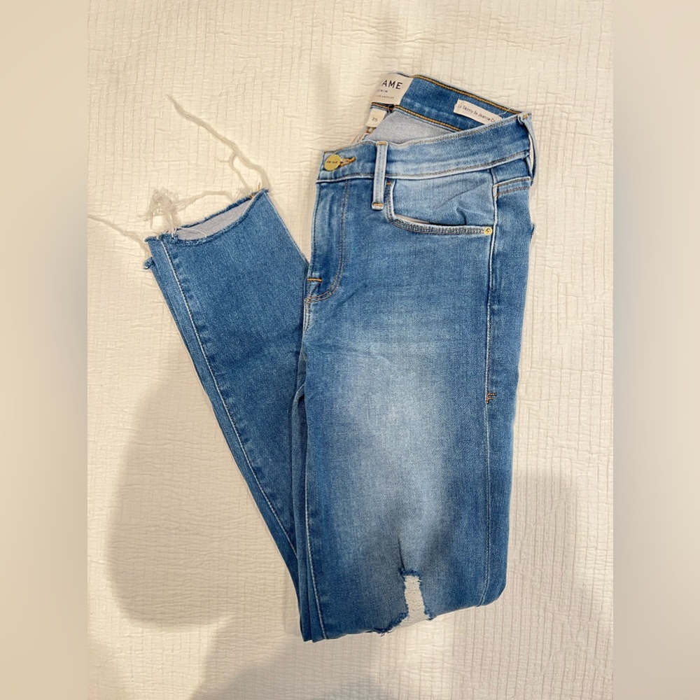 Frame Denim Le Skinny de Jeanne Crop